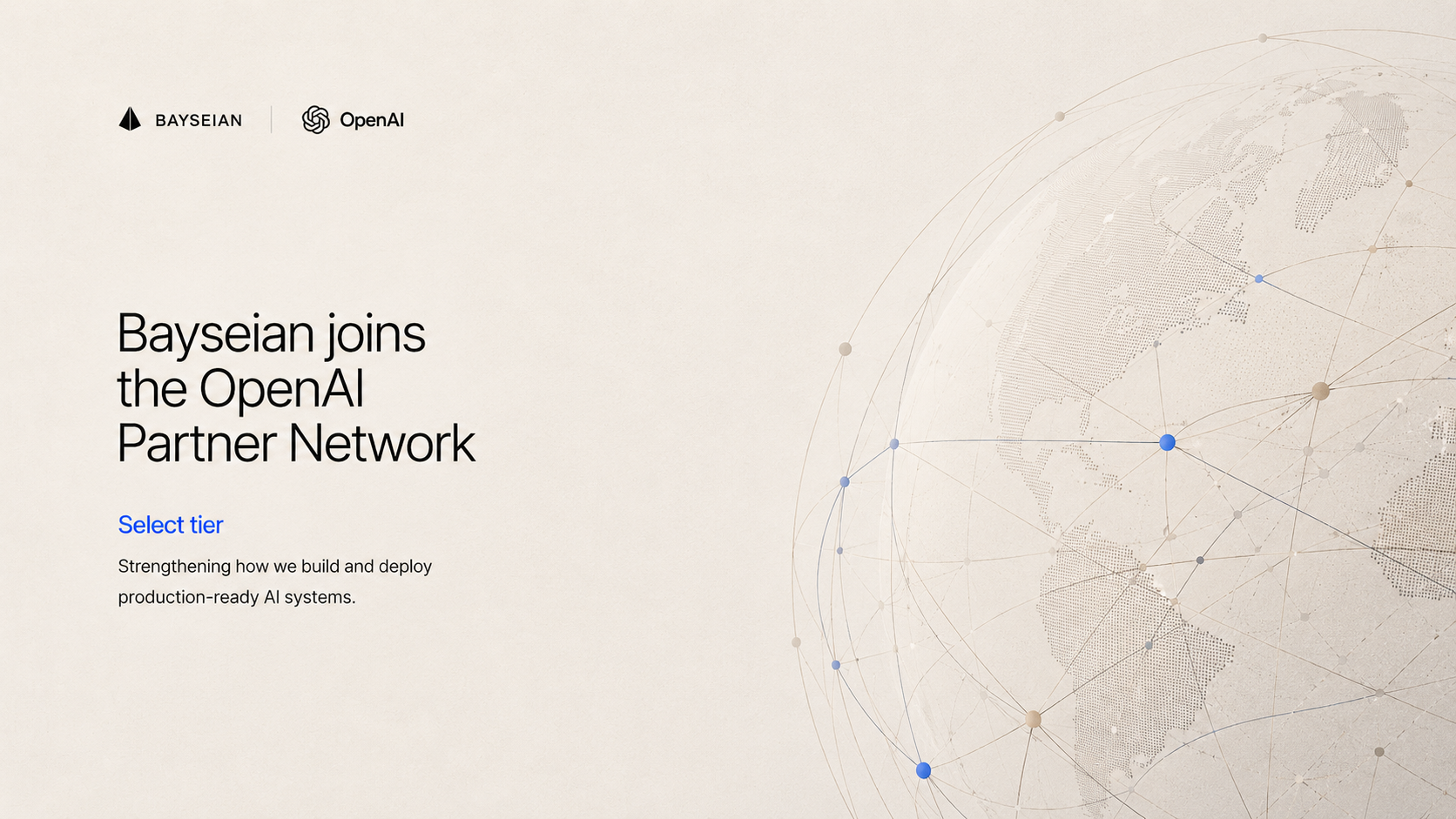 Bayseian joins the OpenAI Partner Network at the Select tier.